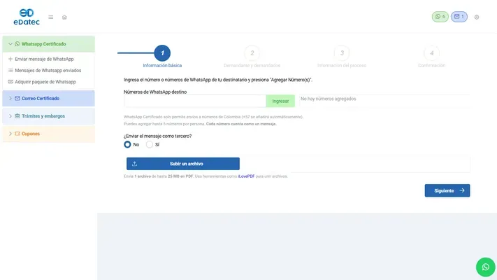 EDATEC: Mensajería Certificada